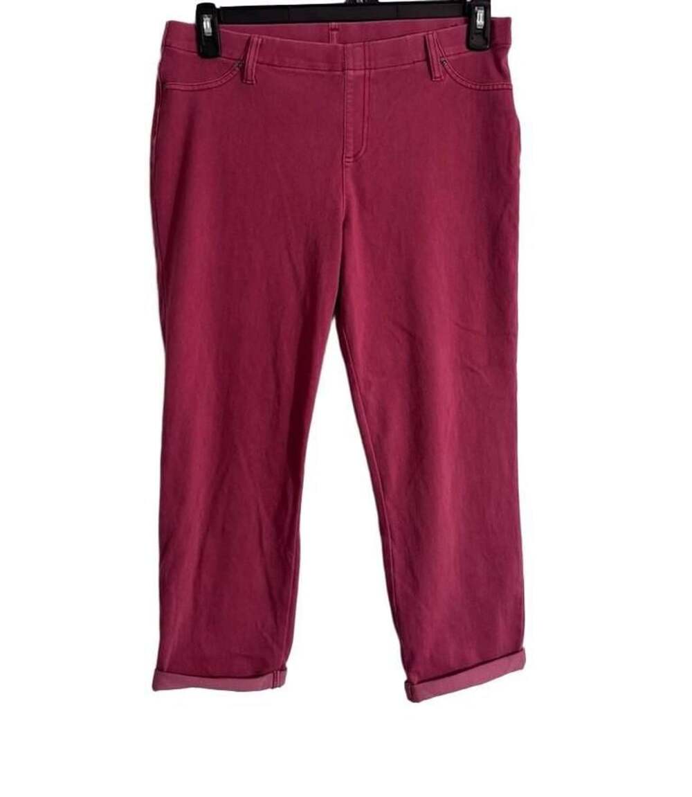 Time and Tru Women's Pink Cuffed Capri Jeans Size L 12-14